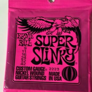 Super Slinky Pink Guitar Strings